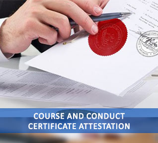 course and conduct certificate attestation